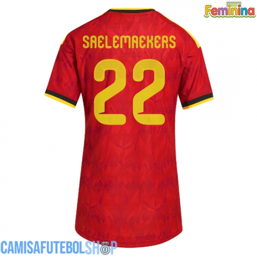 Camisa de time de futebol Bélgica Alexis Saelemaekers #22 Replicas 1º Equipamento Feminina Mundo 2026 Manga Curta